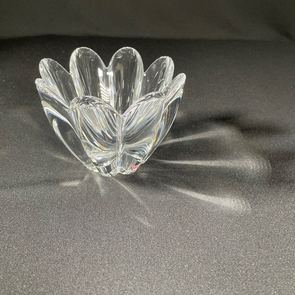 Orrefors Crystal Mayflower Swedish Bowl.